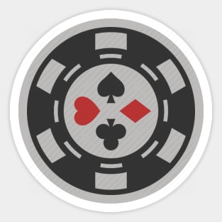 Four Suit Poker Chip Sticker